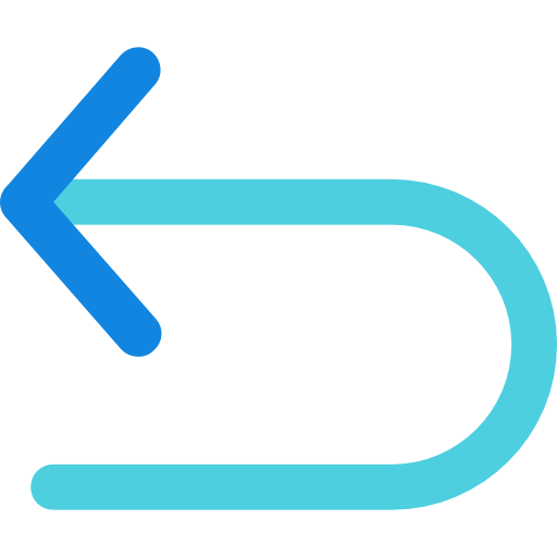 반환 Kiranshastry Lineal Blue icon