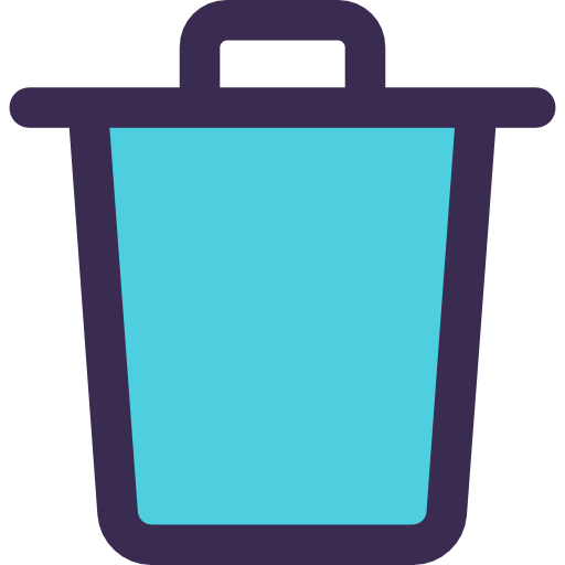 basura Kiranshastry Lineal Color Blue icono