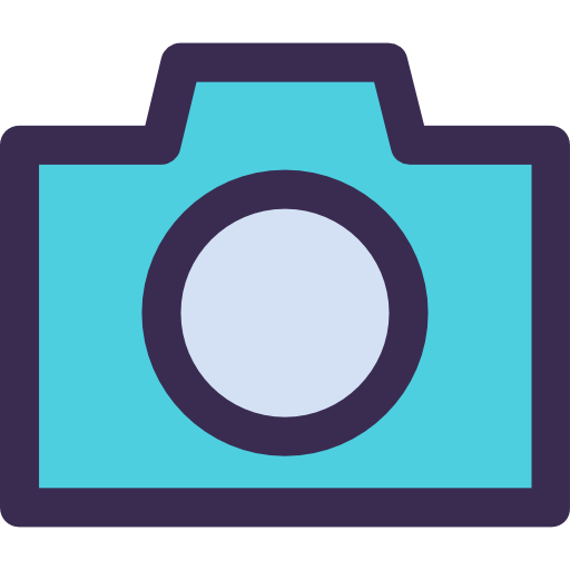 cámara fotográfica Kiranshastry Lineal Color Blue icono
