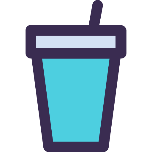 bebida Kiranshastry Lineal Color Blue icono