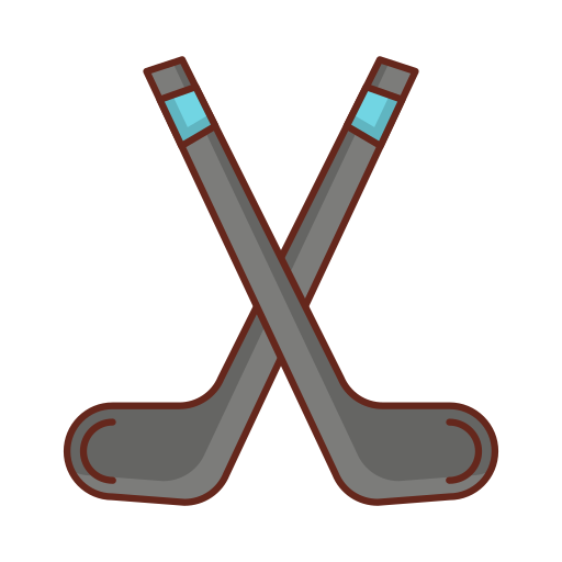mazza da hockey Generic Outline Color icona