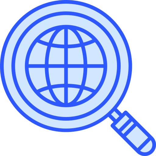 globalne badania Generic Blue ikona