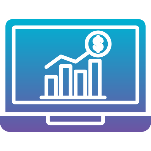 gráfico de barras Generic Flat Gradient icono