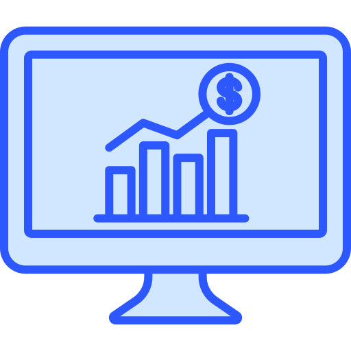 gráfico de barras Generic Blue Ícone