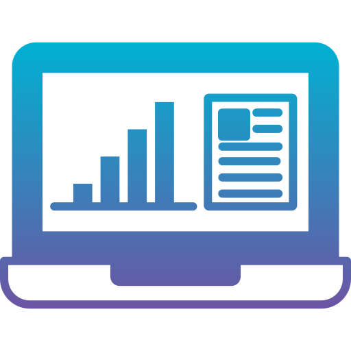 statistiek Generic Flat Gradient icoon