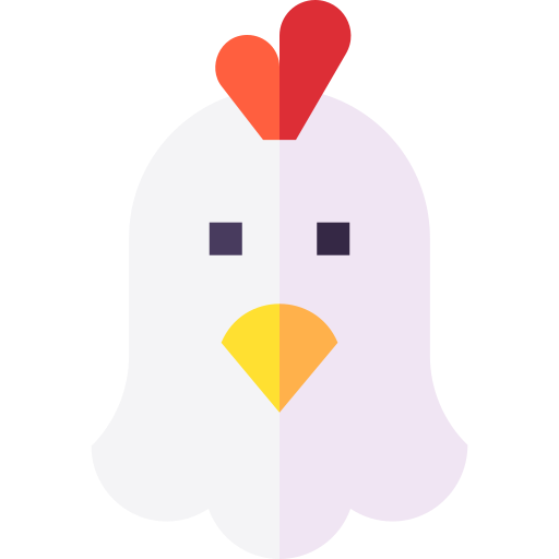 poulet Basic Straight Flat Icône