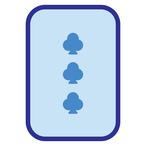 Three of clubs Generic Blue icon