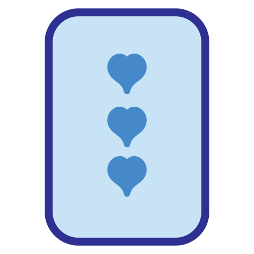 tres de corazones Generic Blue icono