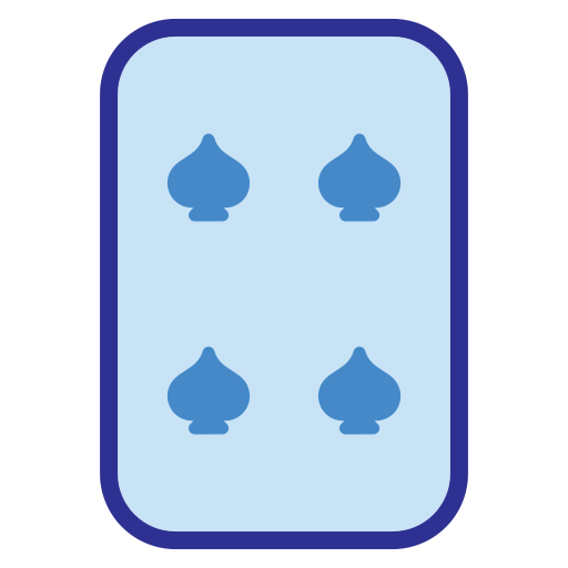 4개의 스페이드 Generic Blue icon