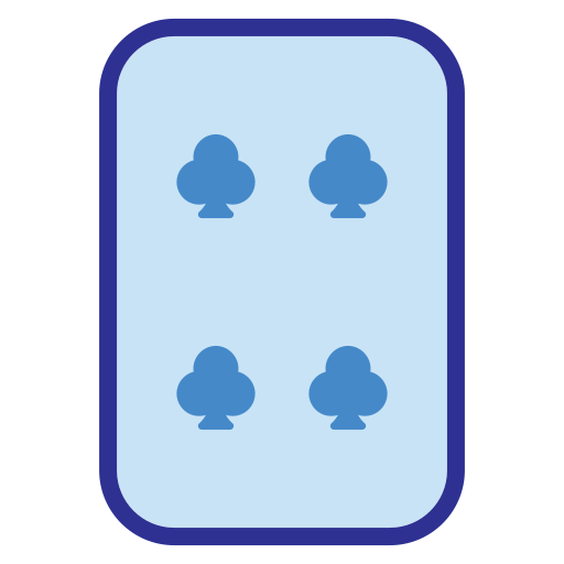 네 개의 클럽 Generic Blue icon