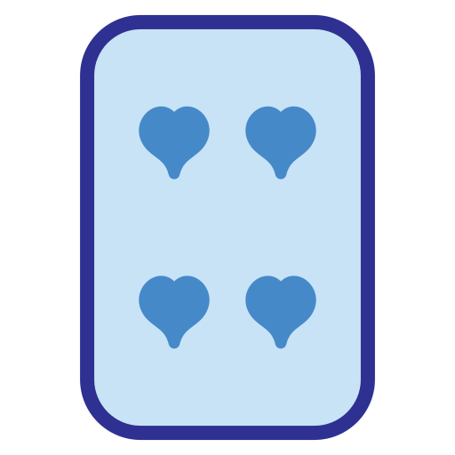 quatro de corações Generic Blue Ícone