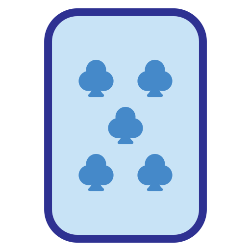 cinco de tréboles Generic Blue icono