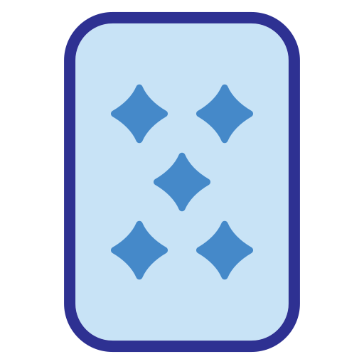fünf von diamanten Generic Blue icon