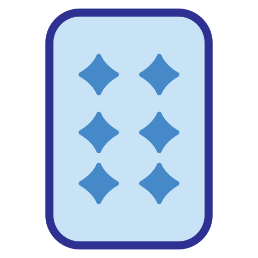 sechs diamanten Generic Blue icon