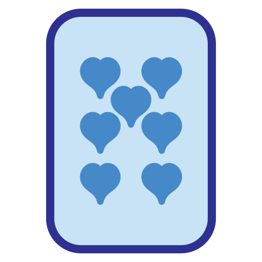 siete de corazones Generic Blue icono