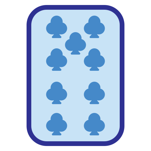 nueve de tréboles Generic Blue icono