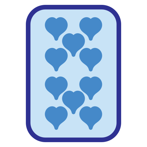 diez de corazones Generic Blue icono