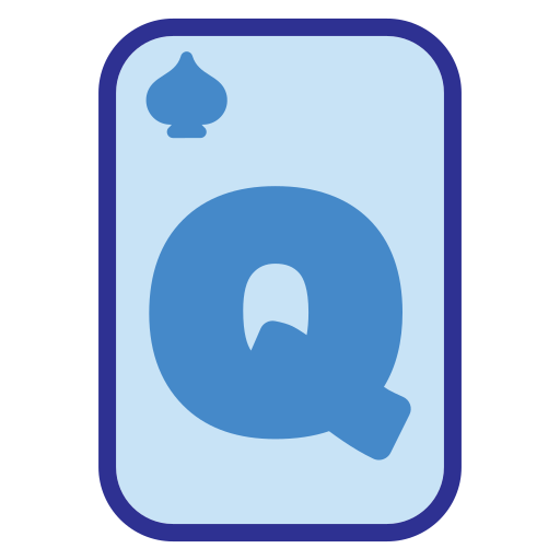 Queen of spades Generic Blue icon