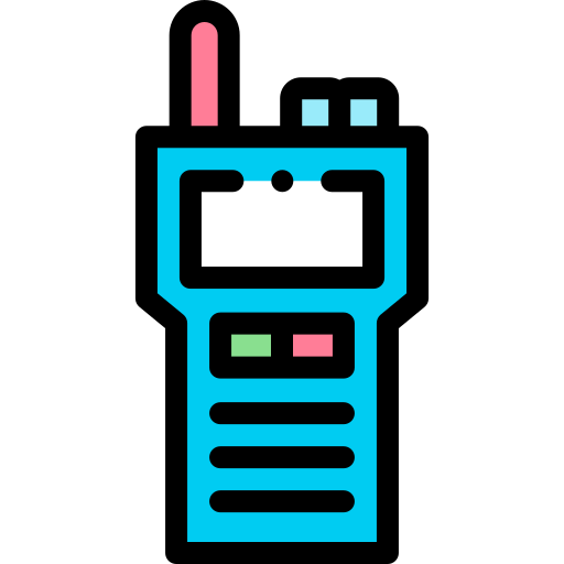 Walkie talkie Detailed Rounded Lineal color icon
