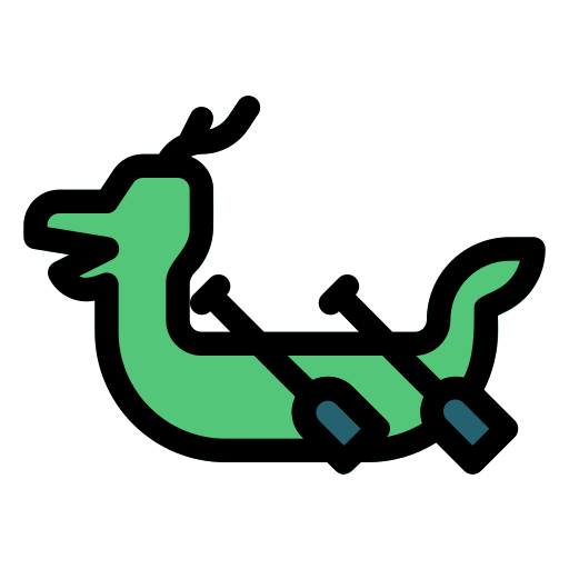 Dragon boat Generic Outline Color icon