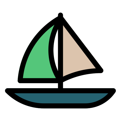 Sailing boat Generic Outline Color icon