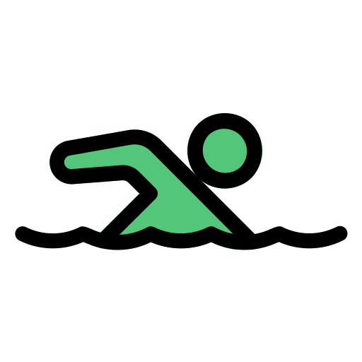 nadador Generic Outline Color icono