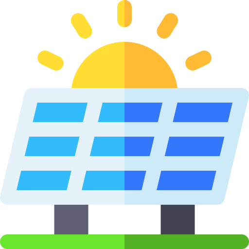 Solar panel Basic Rounded Flat icon