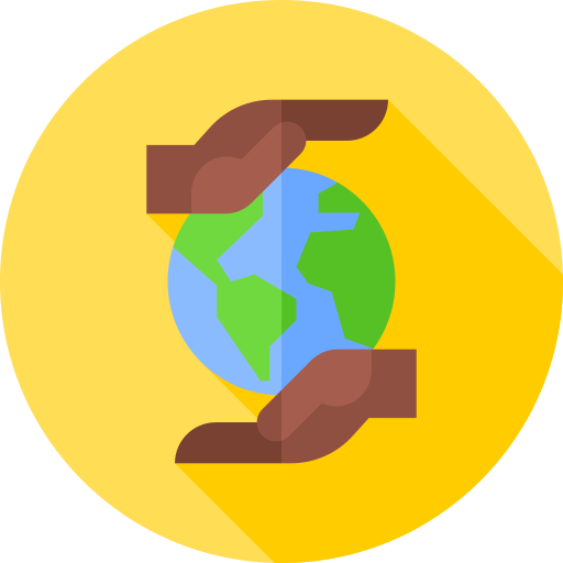 wereld Flat Circular Flat icoon