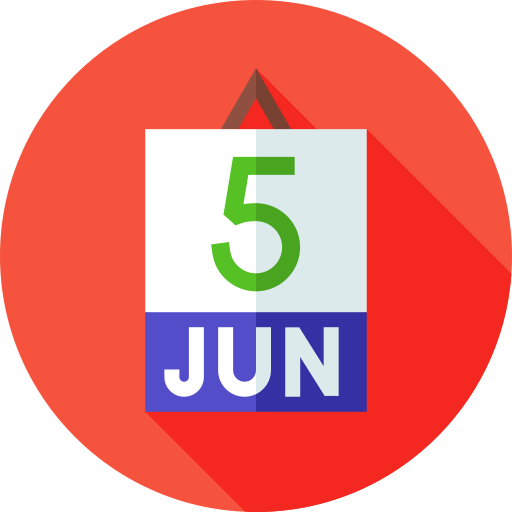 calendario Flat Circular Flat icona