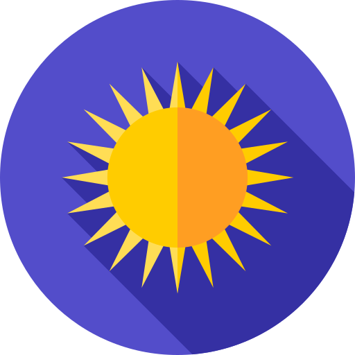 太陽 Flat Circular Flat icon