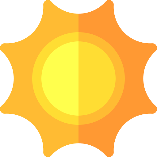 Sun Basic Rounded Flat icon