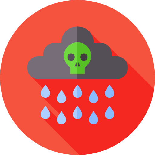 Acid rain Flat Circular Flat icon