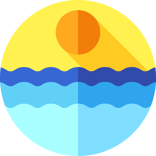 Sunset Flat Circular Flat icon