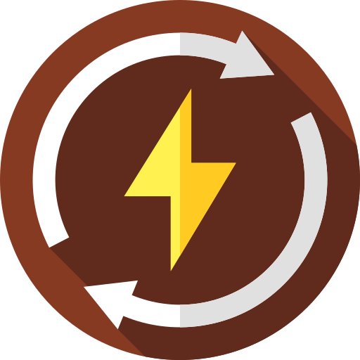 energía Flat Circular Flat icono
