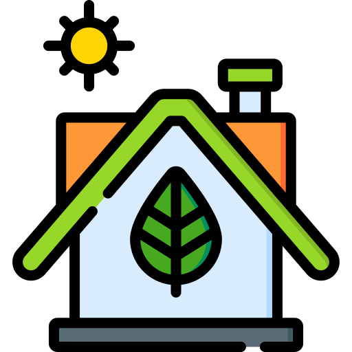 casa verde Special Lineal color icona