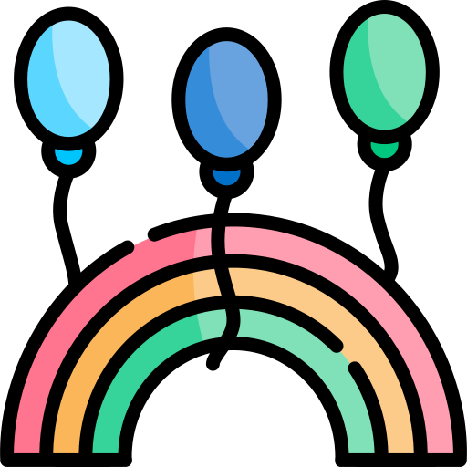 Balloons Kawaii Lineal color icon