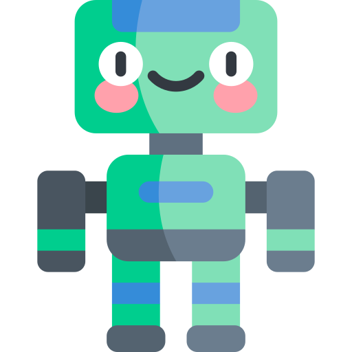 robot Kawaii Flat icona