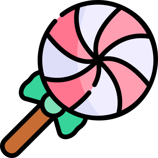 chupete Kawaii Lineal color icono