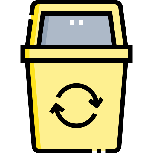 papelera de reciclaje Detailed Straight Lineal color icono