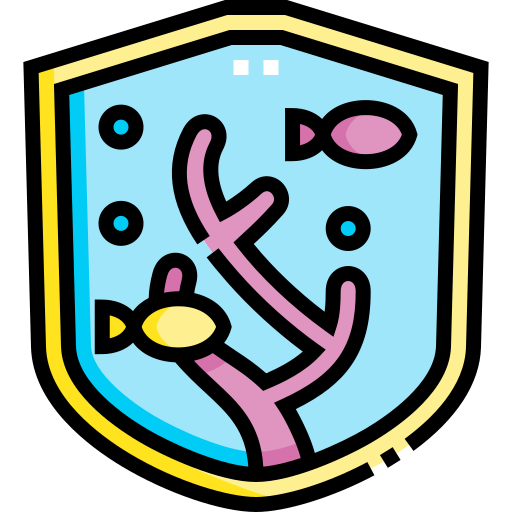 escudo Detailed Straight Lineal color icono