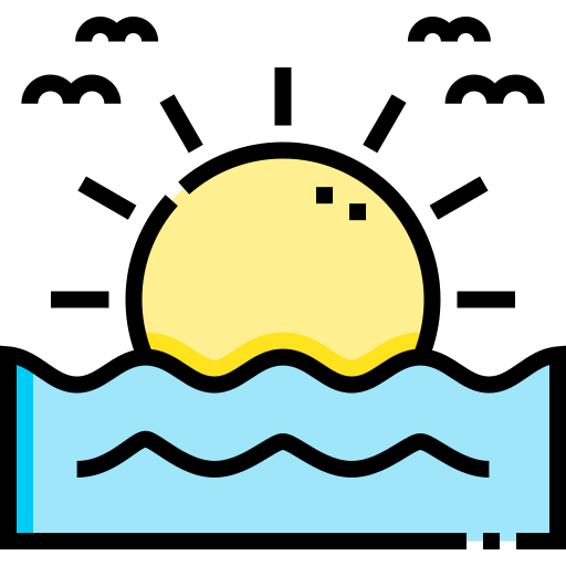 海洋 Detailed Straight Lineal color icon