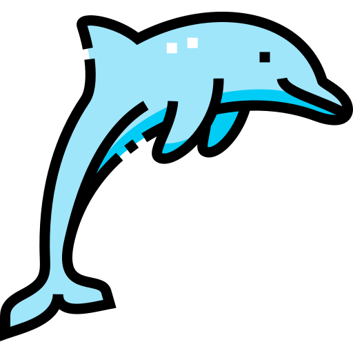 Dolphin Detailed Straight Lineal color icon