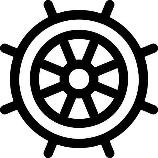 gouvernail Basic Rounded Lineal Icône