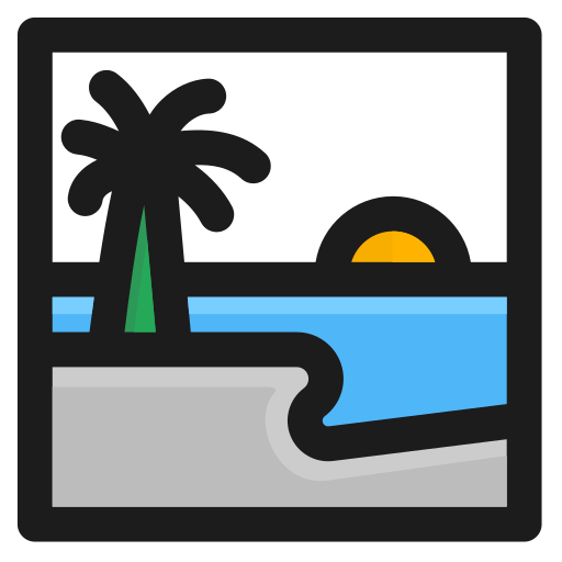 Beach Generic Outline Color icon
