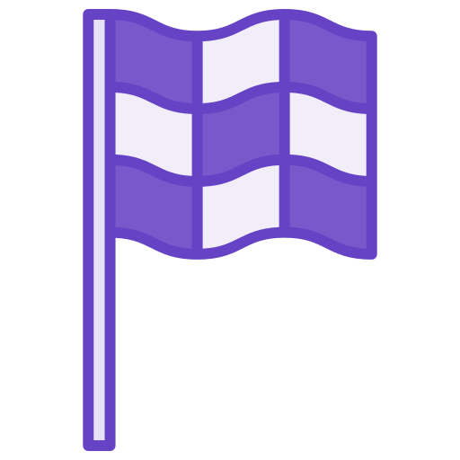 flaga wyścigów Generic Outline Color ikona