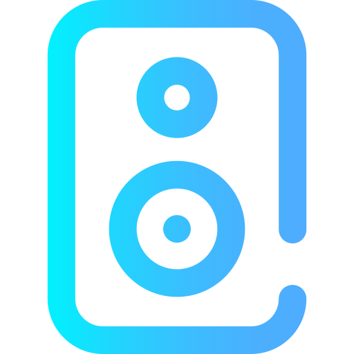 Music speaker Super Basic Omission Gradient icon