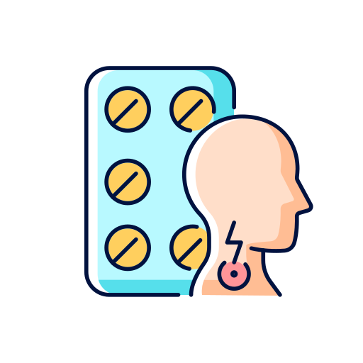 Sore throat Generic Color Omission icon