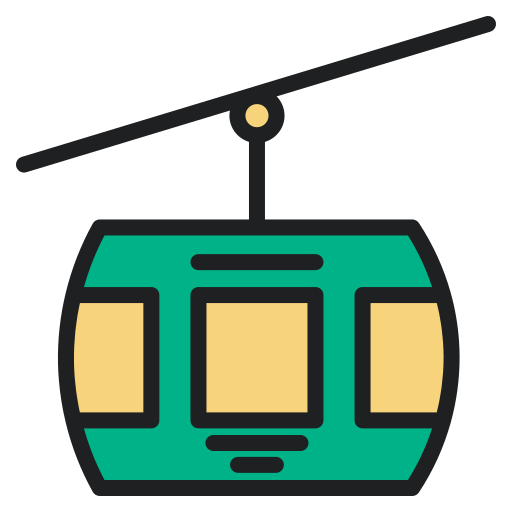 teleférico Generic Outline Color icono