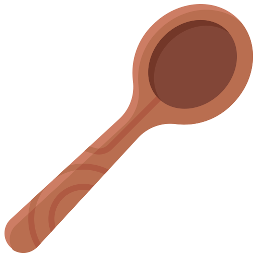 cuchara de madera Generic Flat icono