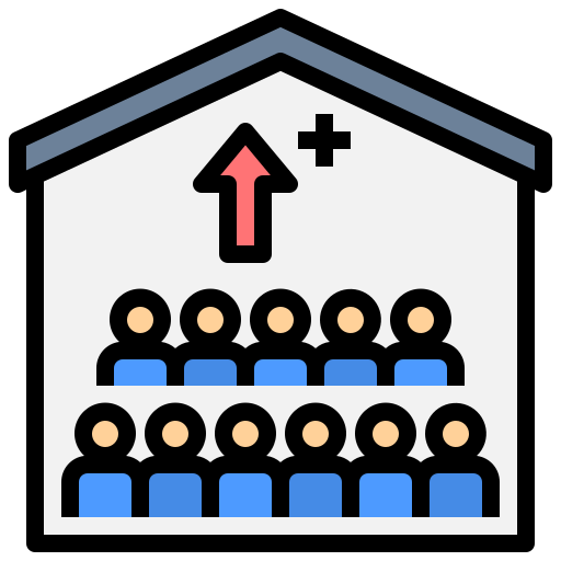 Overpopulation Generic Outline Color icon